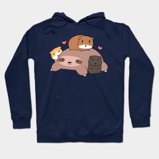 Sloth Loves Guinea Pigs Hoodie